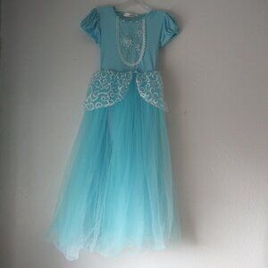 Jerris Apparel girls size 8 blue and white Cinderella dress